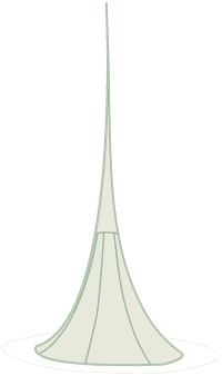 Space needle icon with transparent background
